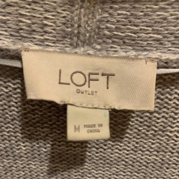 Loft grey cardigan size medium EUC - Picture 3 of 3